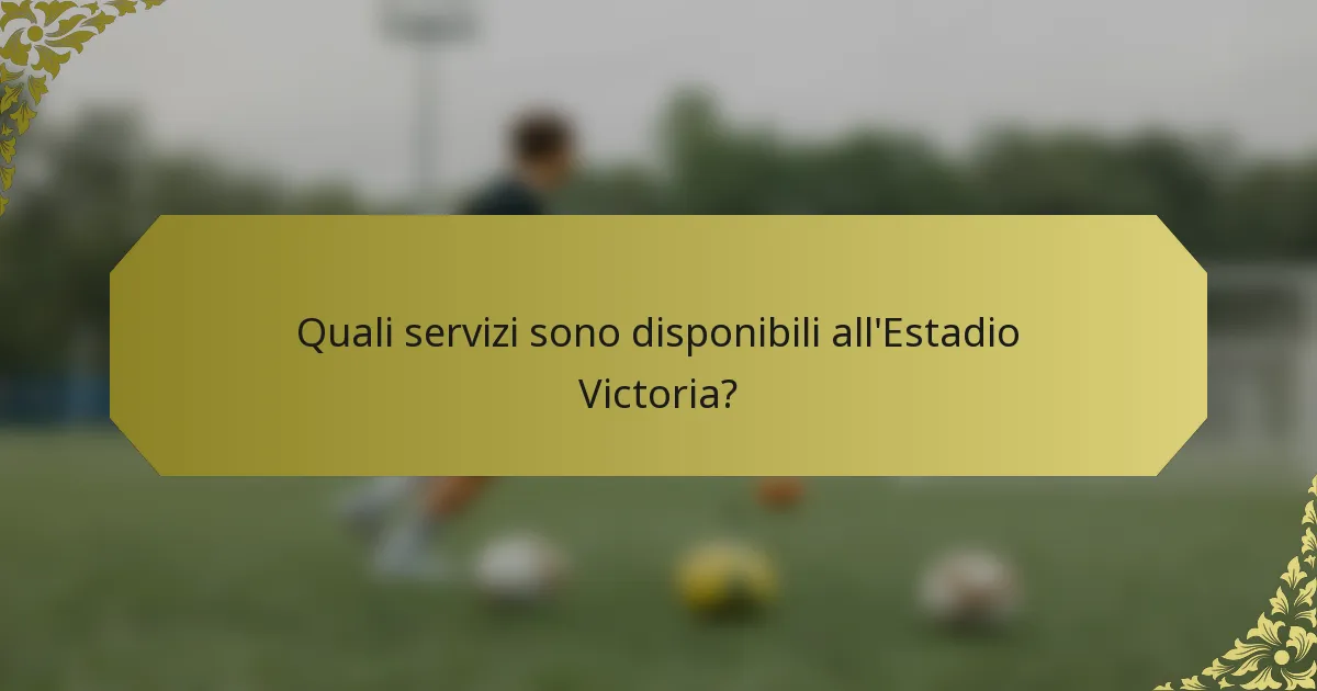 Quali servizi sono disponibili all'Estadio Victoria?